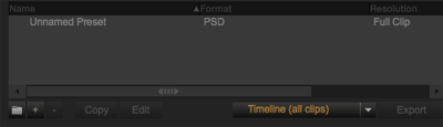 Add Export Presets